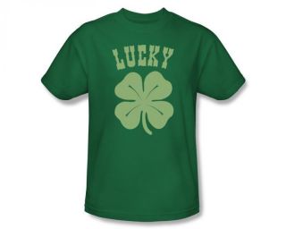 Lucky Shamrock Four Leaf Clover Irish Celtic T Shirt Tee