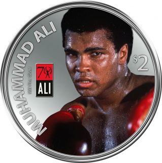 Fiji 2012 2$ Muhammad Ali Boxer Coin Limited Mintage 999 1oz Proof 