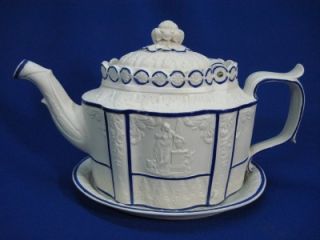 SOWTER CO CASTLEFORD STYLE CA 1805 PARIAN WASHINGTON & LIBERTY TEAPOT 