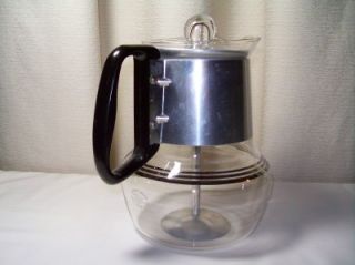   Proctor Silex 8 Cup Coffee Maker Mid Century Modern D Handle
