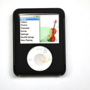 Black Rubber Hard Case iPod Nano 3G 3 3rd Gen 4GB 8GB
