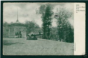 Scene in Beaver Park Cedar Rapids Iowa IA 1912 Postcard