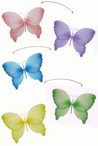   Crystal Decor 7 Butterfly Mobile Baby Ceiling Decoration