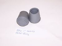 Cane Commode Replacement 1 Rubber Tips Gray Sold per Pair