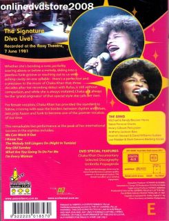 Chaka Khan Live Roxy Theatre 1981 Rhythm Blues Music DVD New SEALED 