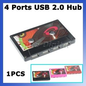 High Speed 4 Port USB 2 0 Hub Cassette Novelty