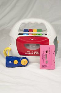 Vintage Cassette Tape Player Record With Kid Song Cassette Tape