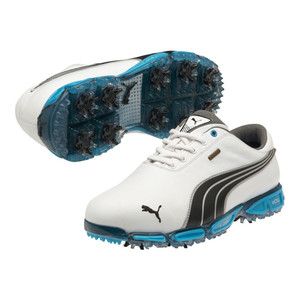 Puma Cell Fusion 3 Pro Golf Shoes White Black Vivid Blue New 3237 