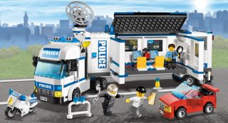 Lego 7288 City Mobile Police Unit Command Centre Truck Sports Car Bike 