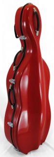 Enthral Acrylic Cello Case Red Black Polish or Maroon