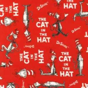 Kaufman Dr Seuss Flannel 10796 118 Cat in The Hat Ruby
