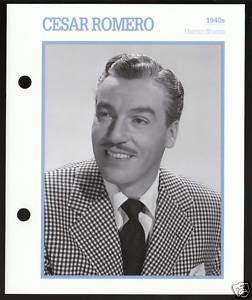 Cesar Romero Atlas Movie Star Picture Biography Card