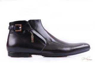 Cesare PACIOTTI Mens Shoes Boots Leather Black E42301