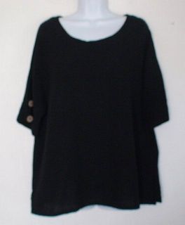 Cecilia Nathal Moda Natural Black Cotton Gauze Boxy Shirt Top Sz One 