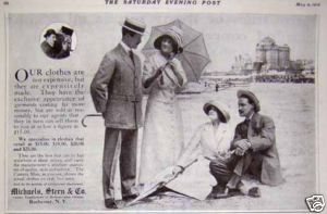 1912 Michaels Stern Clothes Rochester Beach Airplane Ad
