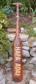 Hafa Adai Wood Paddle Hand Carved Chamorro Pride Guam 48 long