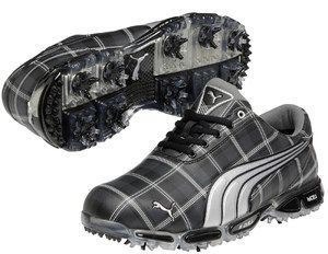 Limited Edition Puma Cell Fusion Ice Golf Shoes 2012 Black Plaid New 