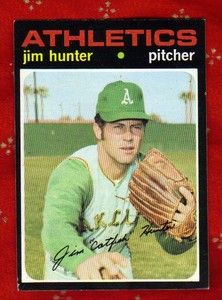 Jim Catfish Hunter Athletics Factory Autographed