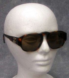 Vintage CHANEL Tortoise Round Frame Designer Sunglasses 0006