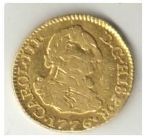 Gold Half Escudo 1776 Charles III Spanish Gold Mardid Mint