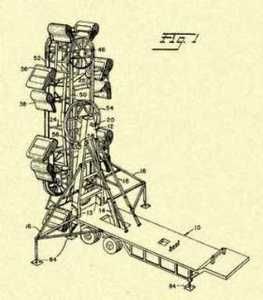 Chance Zipper Amusement Ride 1971 US Patent Print R267
