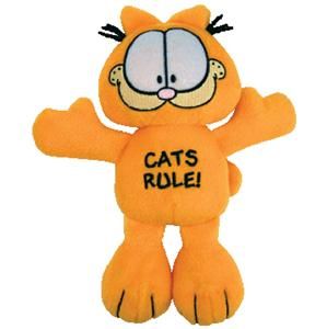 garfield cats rule ty bow wow beanie squeak dog toy