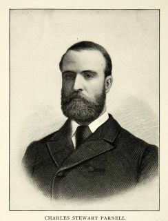1901 Print Charles Stewart Parnell Portrait Irish Leader Land Politic 