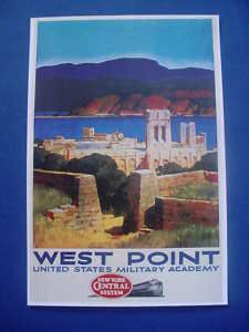 1952 New York Central System West Point Railroad Poster