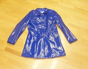 CHADWICKS Blue Shiny Rainjacket Size 6 NWOT