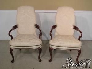 19516 Pair Ethan Allen Queen Anne Gooseneck Chairs