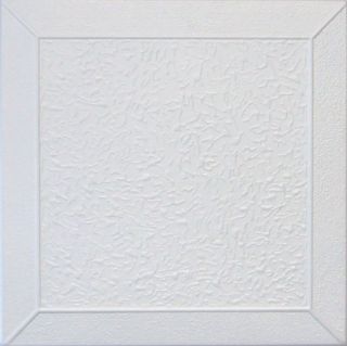 R27W White Styrofoam Glue Up Texture 20x20 Ceiling Tiles
