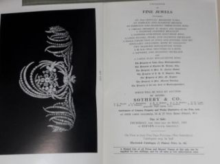 Sotheby London Catalogue of Fine Jewels, Lady Babington, Norley Dodds 