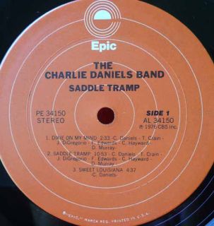 Charlie Daniels Band Saddle Tramp LP Record Vinyl