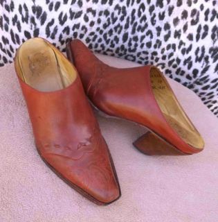 Charlie 1 Horse Lucchese Red Bomber Western Cowboy Boot Bootie Mules 8 