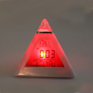 New Change Colors Triangle Shaped Digital Alarm Clock Clocks