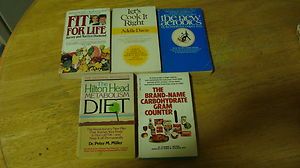 Lot of 5 Cookbooks Aerobics Fitness Carb Counter Books Hilton Head 