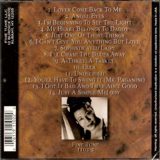 Ella Fitzgerald Jazz Romantic Torch Songs Best Music CD 076119110220 