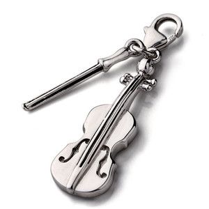 925 Sterling Silver Charm Pendent Lovely Music Violin