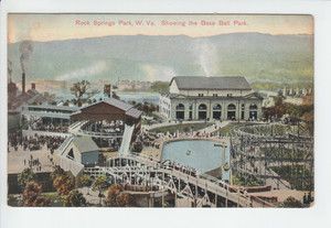 Rock Springs Amusement Park Chester WV Old Postcard Vintage West 
