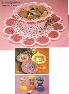 Pattern to Make 2 Fun Gifts Fancy Nut Cup Egg Cozy Egg Hats Crochet 
