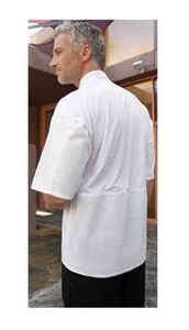 Chef Coats Tunic Style Snap Closure Mesh Back Short Sleeves Colors CS 
