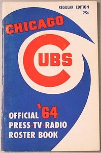 1964 Chicago Cubs Media Guide Press Book Santo Banks