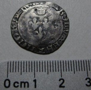 France 1422 1461 Silver Coin   Charles VII the Victorious Blanc a la 