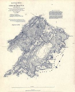 Battle field of Chickamauga Georgia   Civil War Maps and Drawings