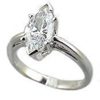 00 Ct Scroll Design Marquise Cut Solitaire Engagement Ring Solid 