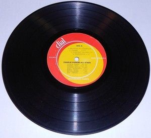 Charlie Parker Quartet RARE Dial 202 10 LP Disc Only