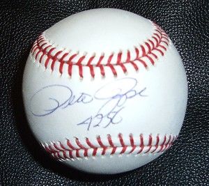 Pete Rose 4256 Autograph Baseball Authenticated