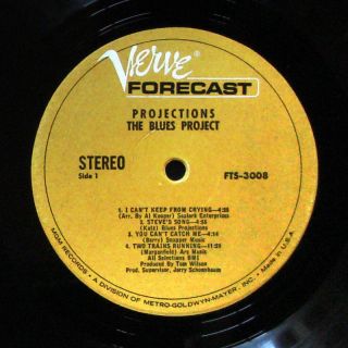 Blues Project Projections LP Verve Folkways FTS 3008 ORG US 1966 Blues 