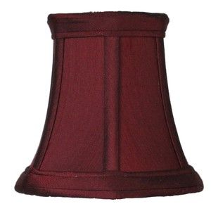 Bell Chandelier Lamp Shade Silk Red Silk Small Clip On Shades