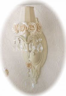 Cream Chandelier Shades~Dupioni Silk & Gorgeous Roses